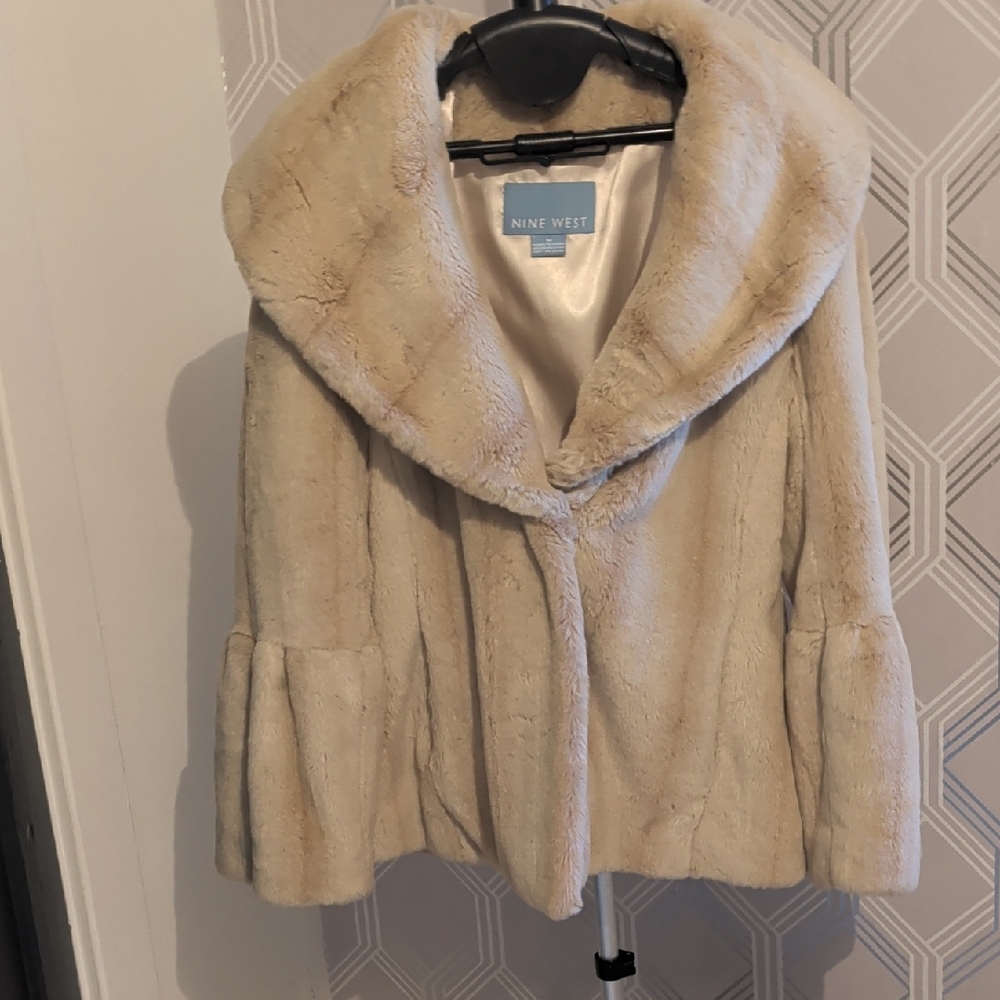 Nine West Beige Teddy Jacket